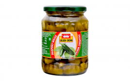 Golden Crown Jalapeno Whole In Vinegar  Glass Jar  670 grams
